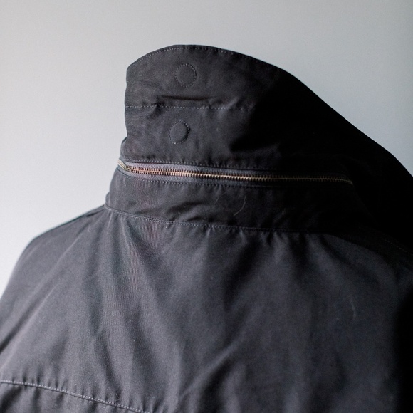 LACOSTE Men's Zip Up Lightweight Jacket - Black - Hidden Hood - XL - Picture 7 of 10